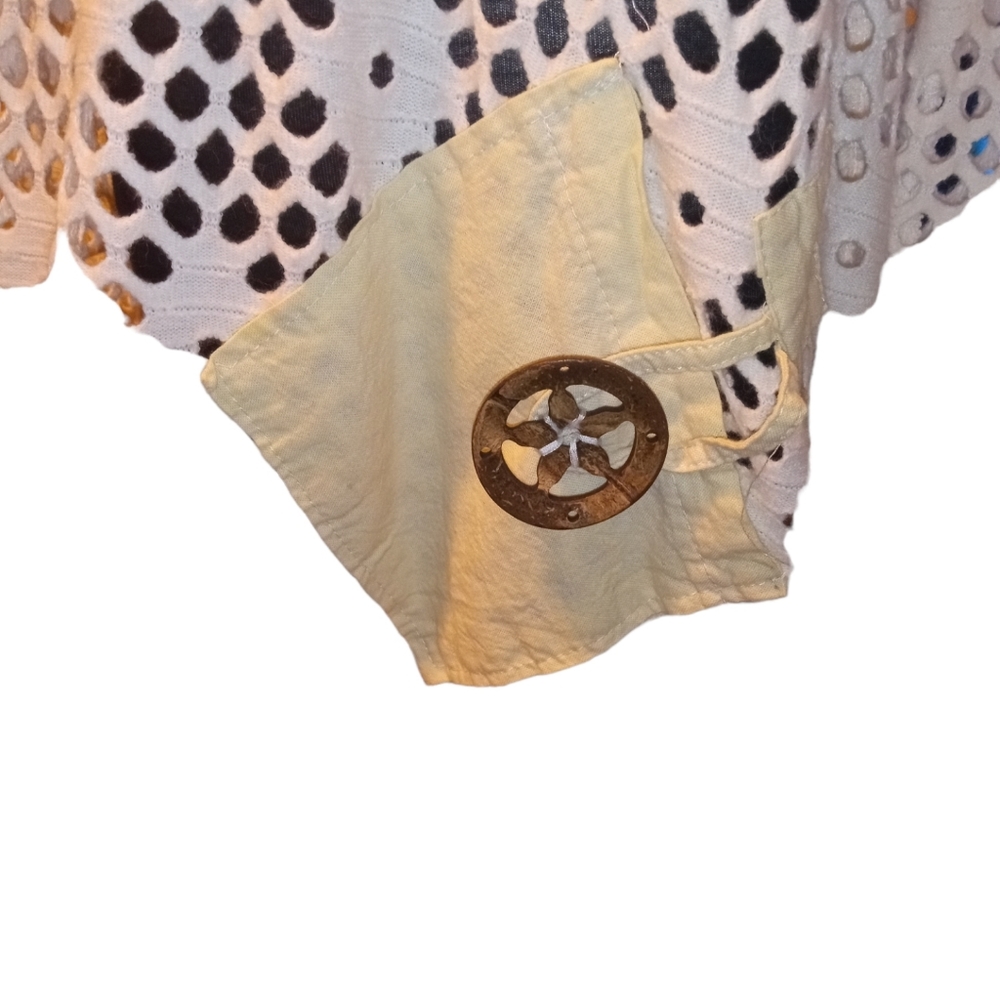 3/$15 Kaktus Open Weave Coverlet 3/4 Sleeve Tunic NEVER WORN - Picture 8 of 8